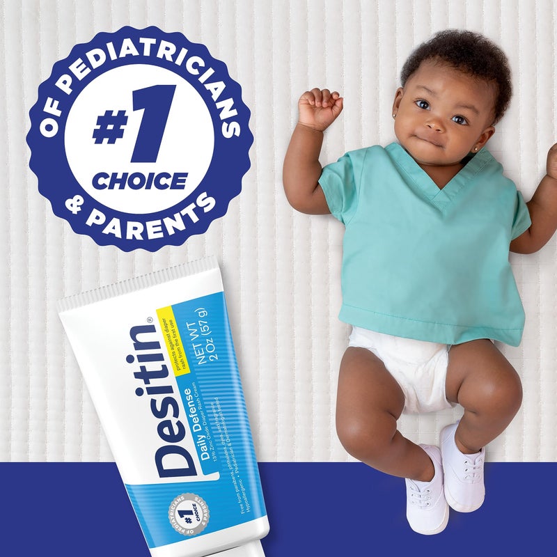 Desitin Daily Defense Baby Diaper Rash Cream with Zinc Oxide to Treat, Relieve & Prevent diaper rash, Hypoallergenic, Dye-, Phthalate- & Paraben-Free, 4.8 oz - Image 3